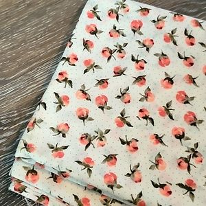 2 yards of cotton flower print fabric